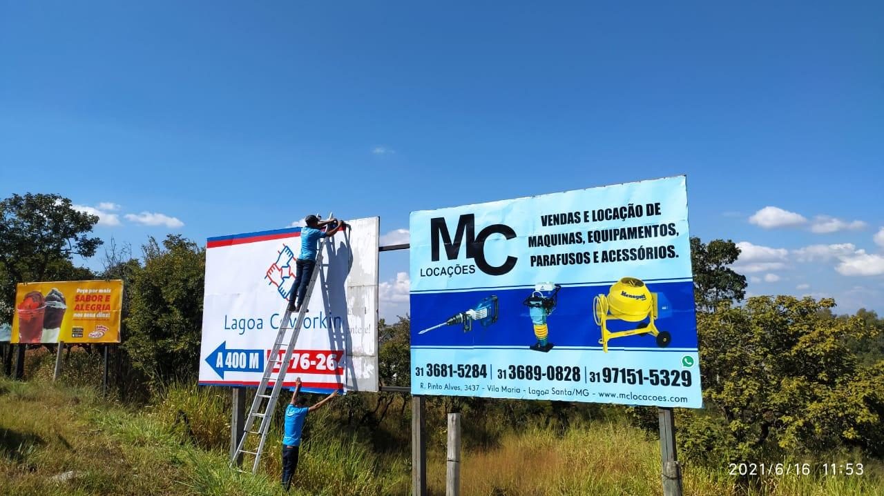 Painel outdoor Av. João Daher – Quebra-molas II (4,5x3) em Lagoa Santa, MG